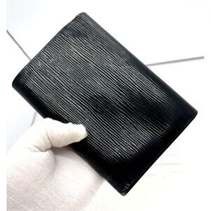 LOUIS VUITTON black Epi Leather Porte Tresor Etui Papiers Trifold Wallet